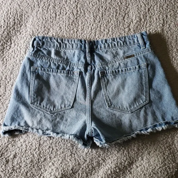 KanCan High-Rise Distressed Denim Cut Off Jean Shorts - Picture 9 of 10